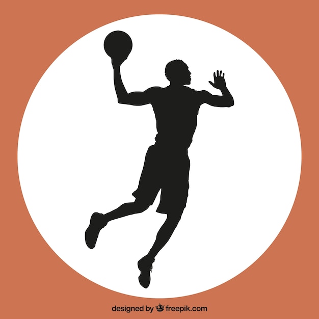 Vector basketball player jump vector