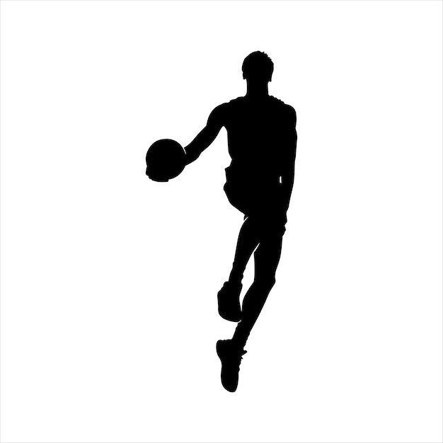 BASKETBALL PLAYER SILHOUETTE VECTOR DESIGN