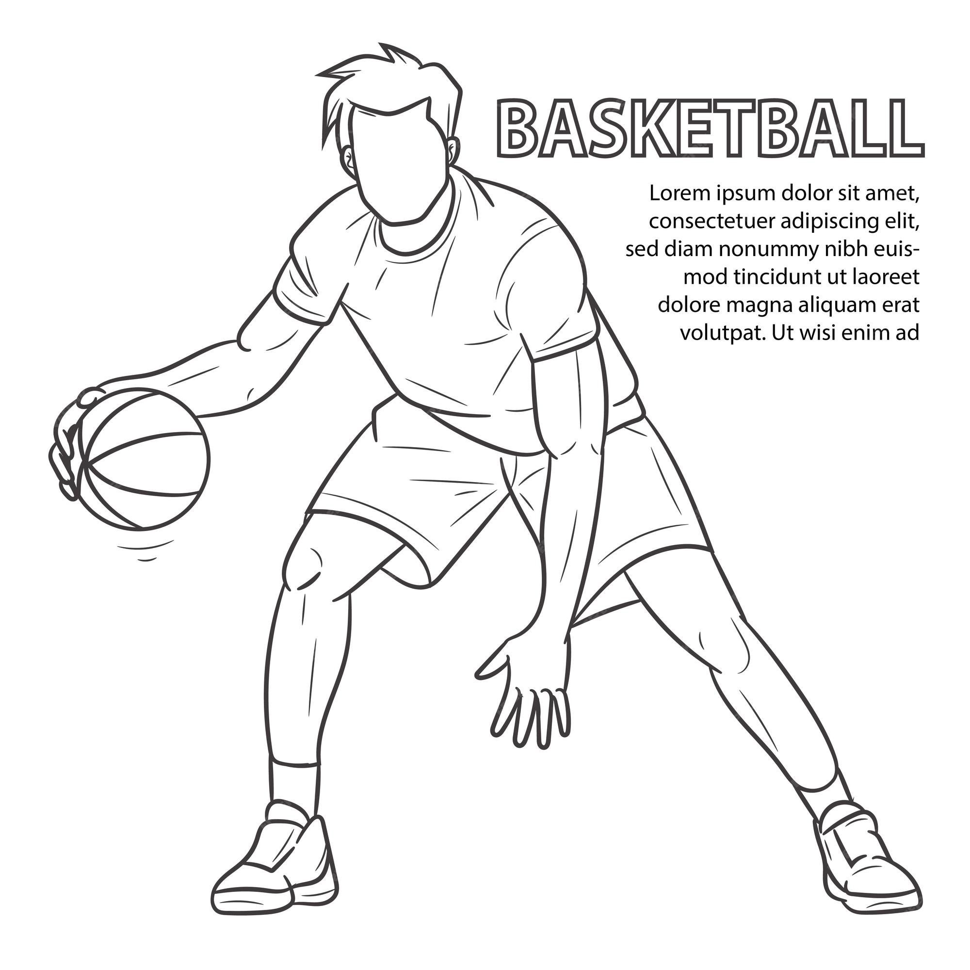 basketball player drawing