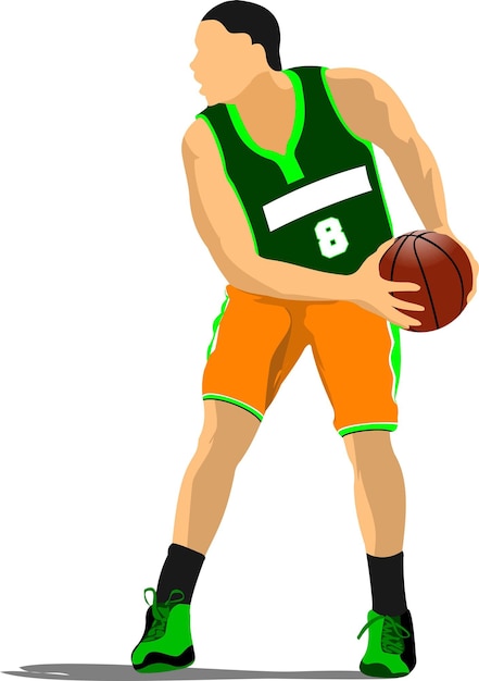 Basketball players Vector illustration