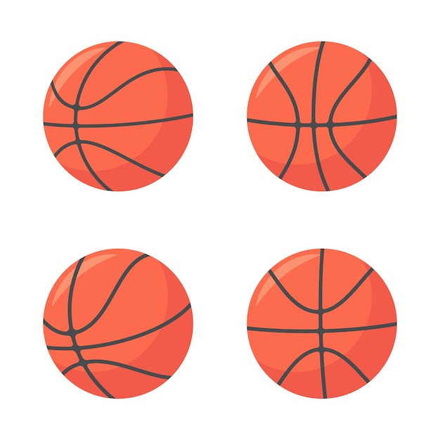 Vector basketball popular sports and exercise play by throwing the ball into the hoop to win