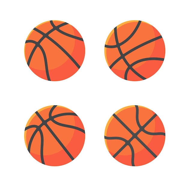 Vector basketball popular sports and exercise play by throwing the ball into the hoop to win