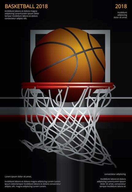basketball poster advertising illustration
