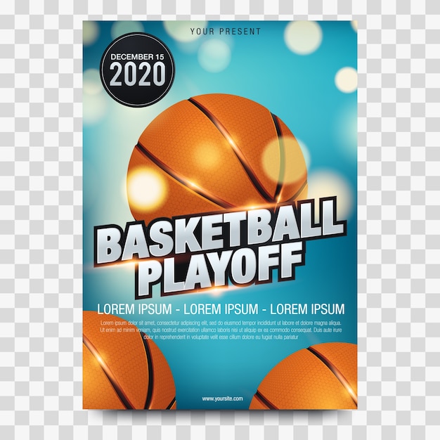 Basketball poster design. vector illustration