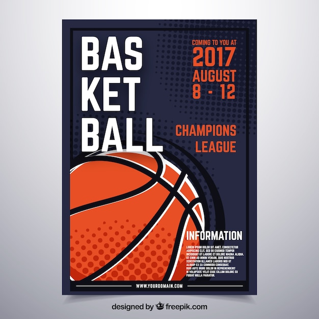 Vector basketball poster design