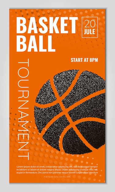 Basketball poster template