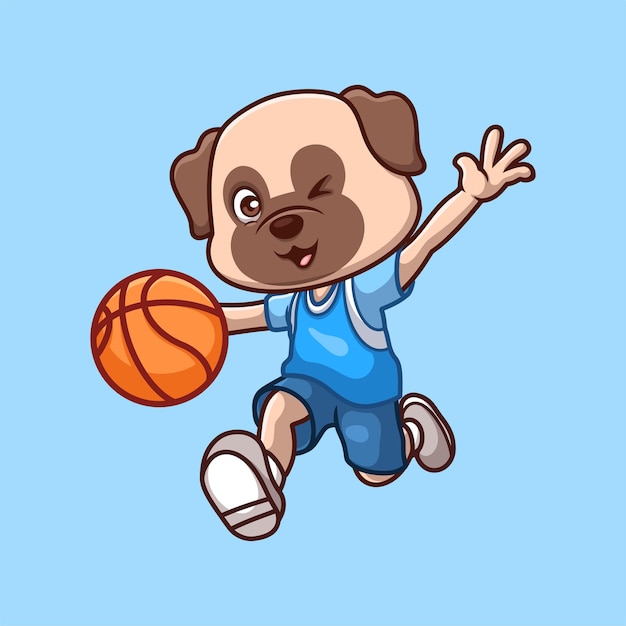 Vector basketball pub cute cartoon