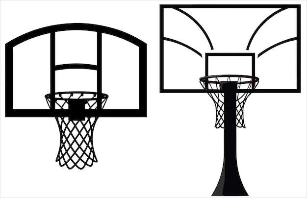 Vector basketball rim vector illustration vector silhouette of basketball rim