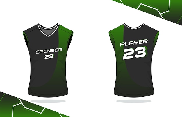 Vector basketball shirt design, front and back.