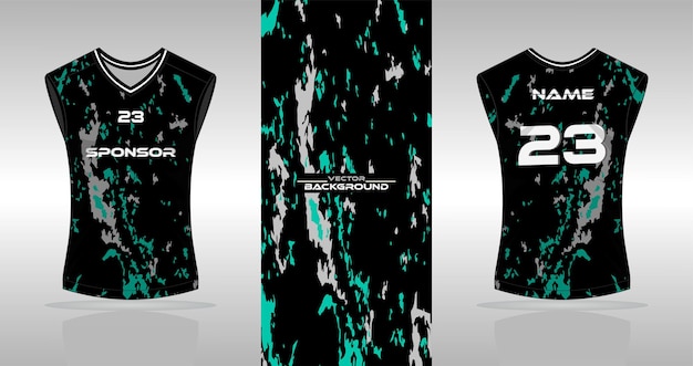 Basketball shirt template design, front and back