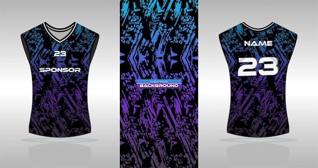 Basketball shirt template design, front and back