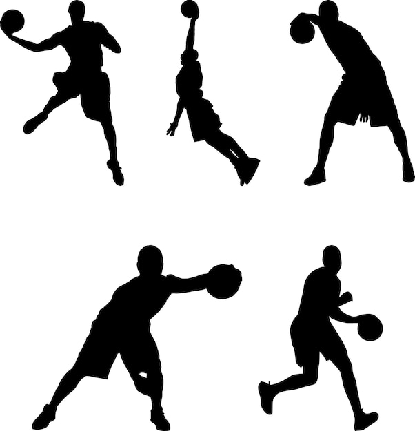 Vector basketball silhouette sports vector