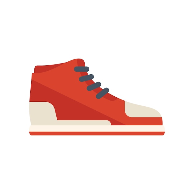 basketball sneaker icon flat vector sport shoe modern fashion isolated