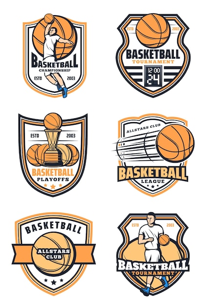 Vector basketball sport game icons vector