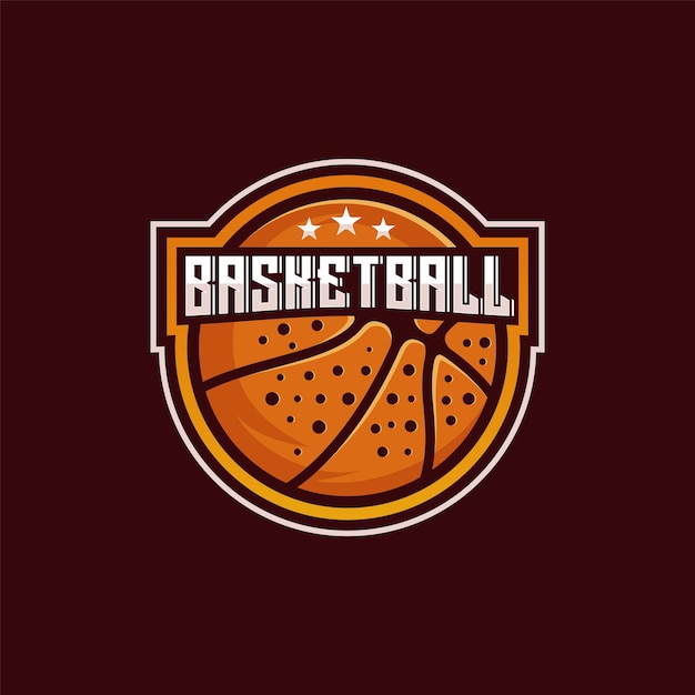 Basketball sport logo design vector illustration