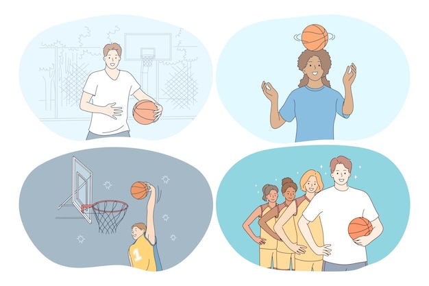 Vector basketball, sport, team competition concept.