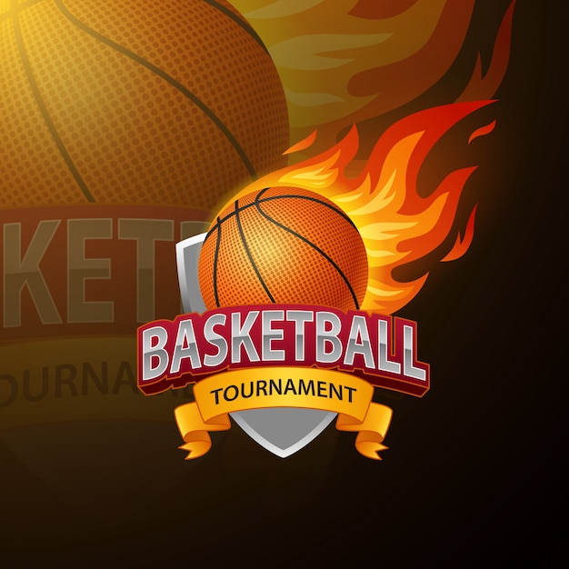 Modello di logo sport basket