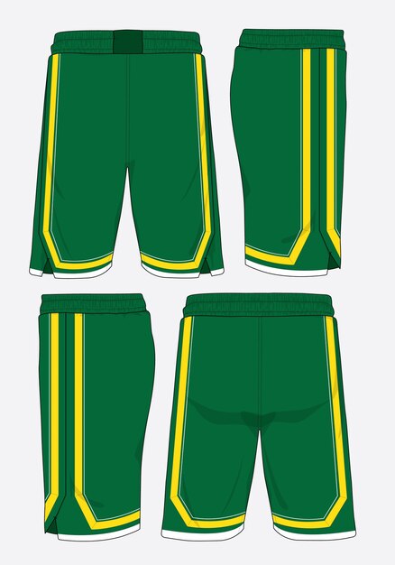 Vector basketball sports short template apparel