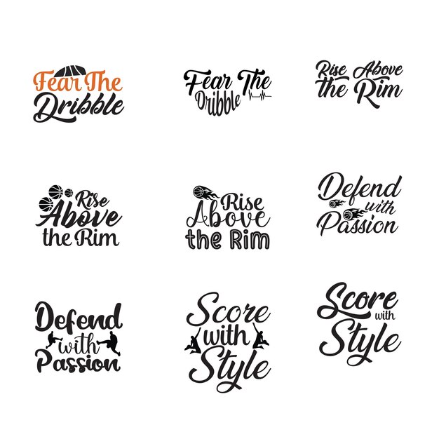 Vector basketball svg design bundle and cut file