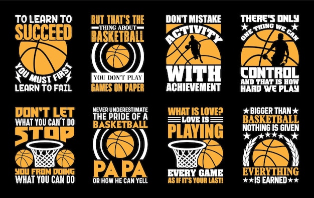 Basketball T shirt Design Bundle Basketball shirt Vector Basketball T shirt design Collection