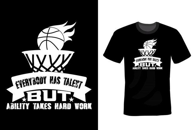 Basketball T shirt design typography vintage