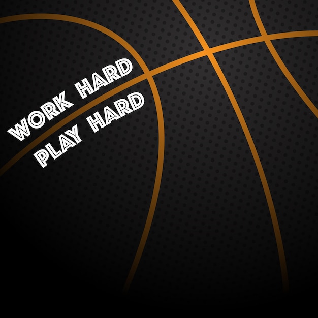 Vector basketball text background