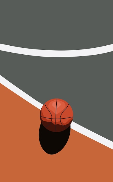 Basketball toernooi poster sjabloon met bal
