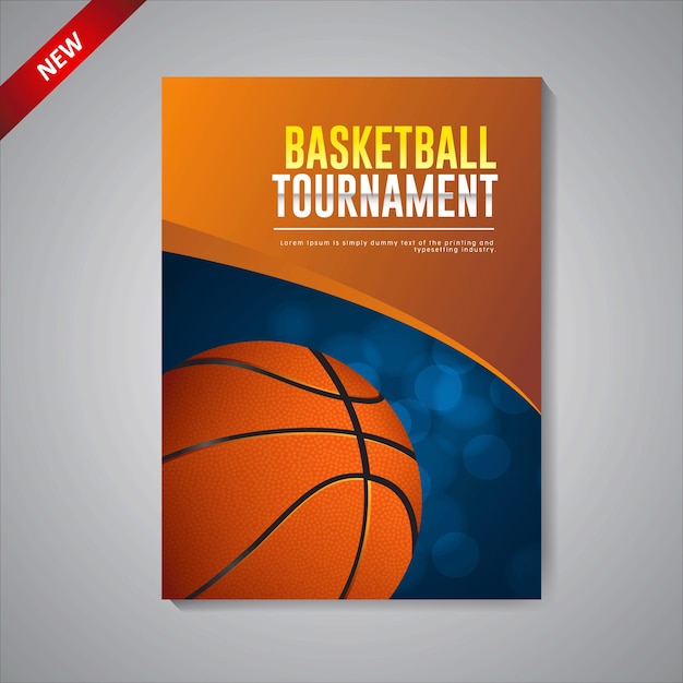 Premium Vector Basketball tournament poster template
