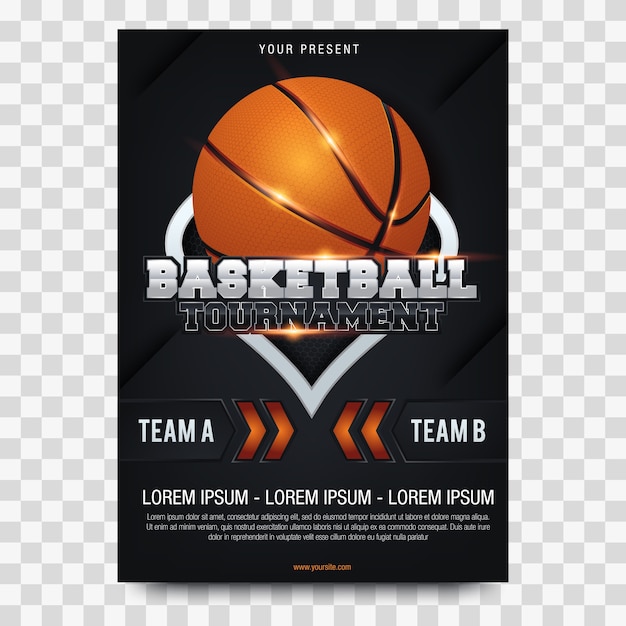 Vector basketball tournament posters