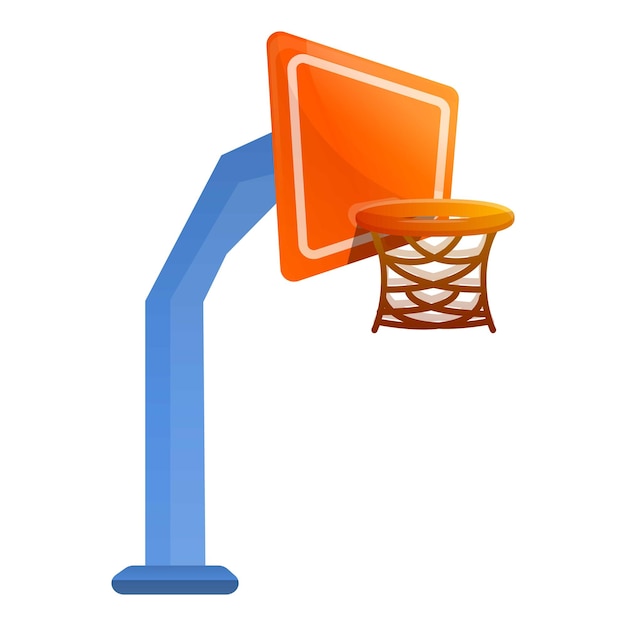 Basketball tower hoop icon Cartoon of basketball tower hoop vector icon for web design isolated on white background