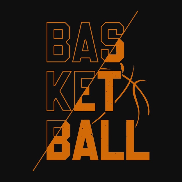 basketball typographic tshirt design vector poster or template