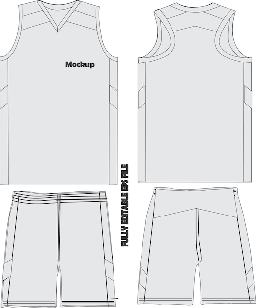 Basketball Uniform Jersey Shorts Mock ups