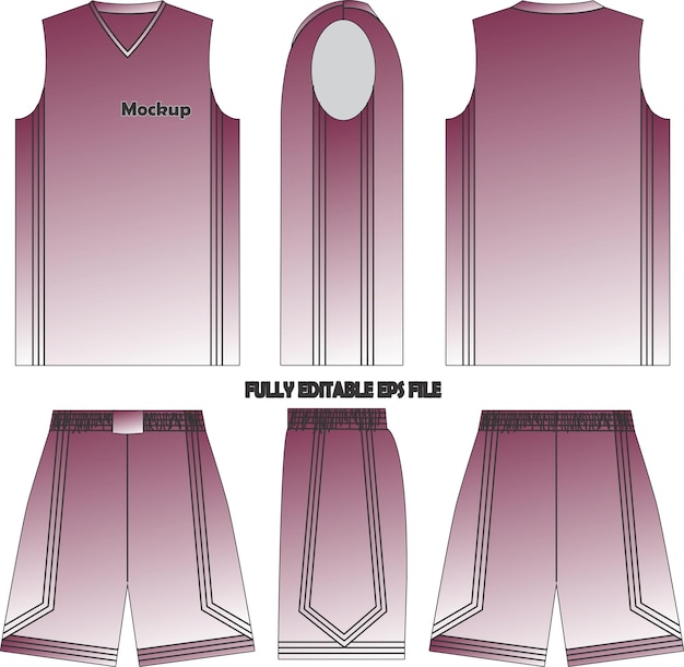 Pantaloncini in jersey uniforme da basket mock up