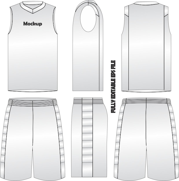 Basketball Uniform Jersey Shorts Mock ups