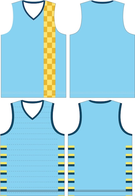 Basketball Uniform Jerseys Front and Back View Mock ups Templates