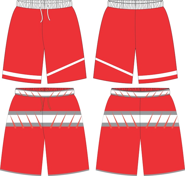 Basketball Uniform Shorts Front and Back View Mock ups Templates