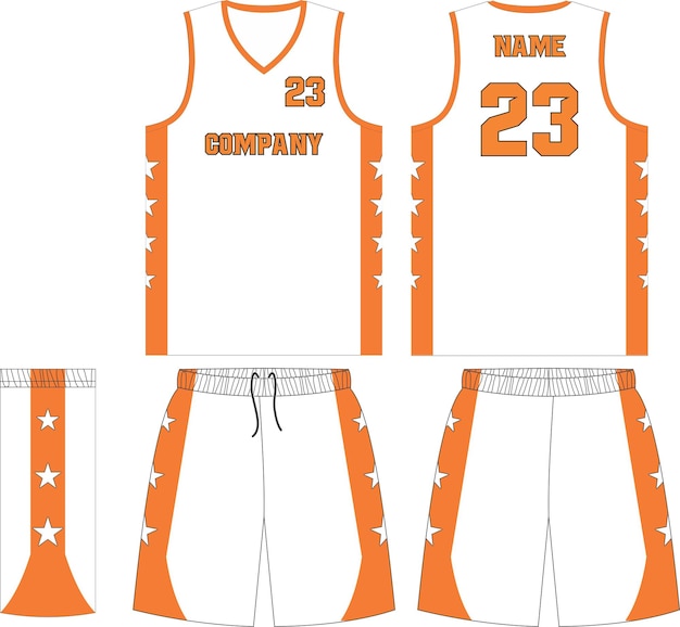 Баскетбольная форма шорты шаблон для баскетбольного клуба вид спереди и сзади спорт джерси