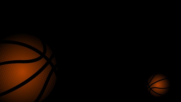 Premium Vector | Basketball vector design on dark background