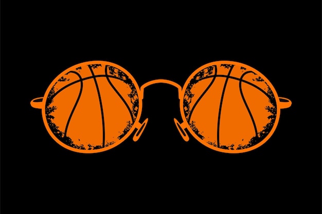 Basketball Vector Graphic with Sunglass