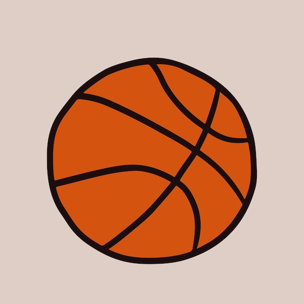 Basketball vector illustration of black ball sports equipment