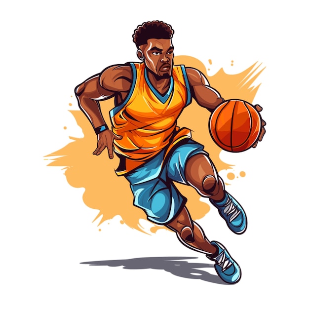 Basketball vector on white background