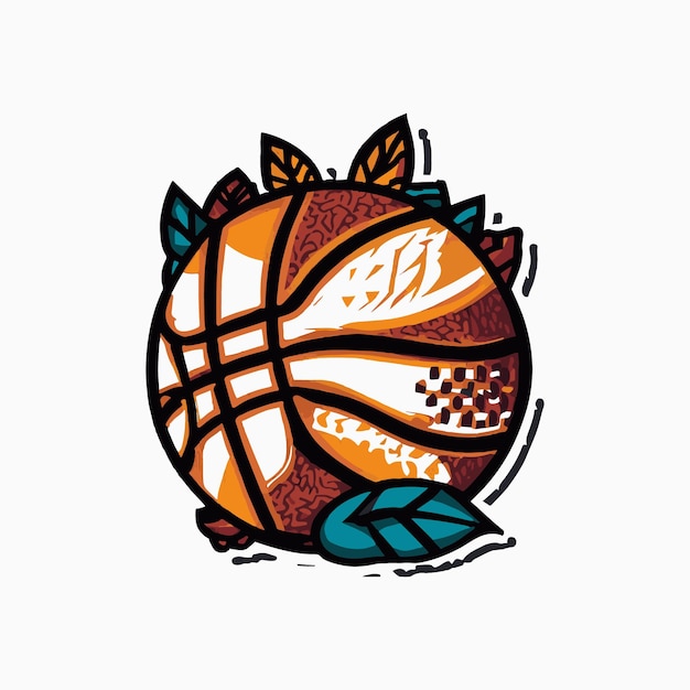 Vector a basketball with the word b on it