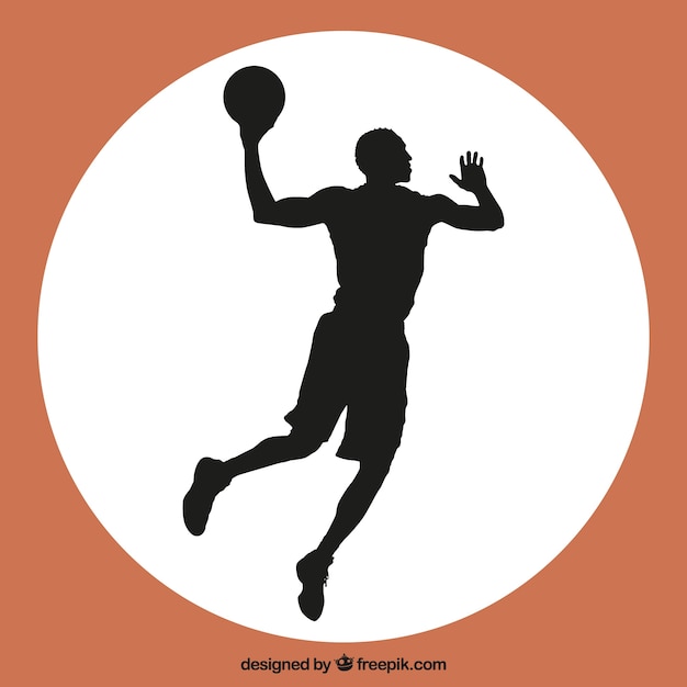 Basketballer sprong vector