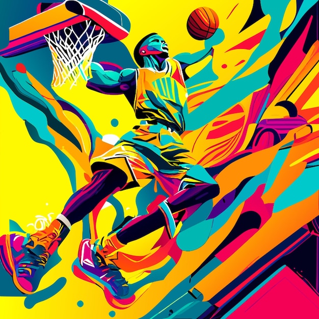 basketballer vector illustration