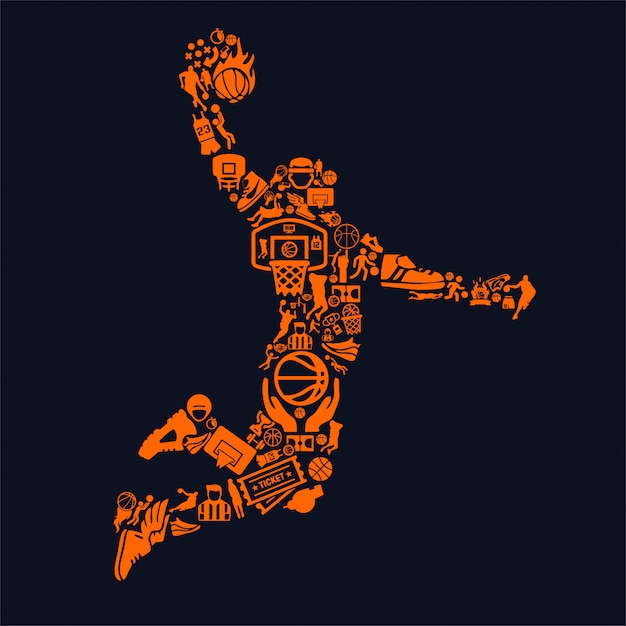 Vector basketballer