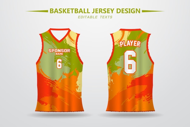 Basketbalshirt Ontwerp en sjabloon om af te drukken