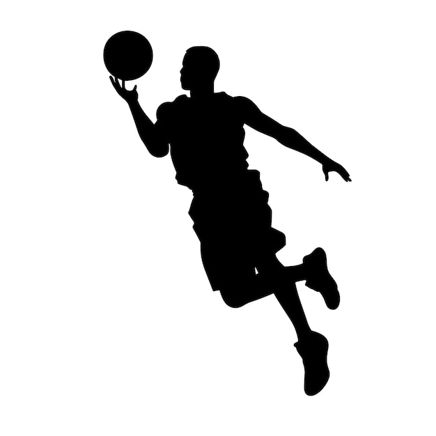 Basketbalspeler silhouet