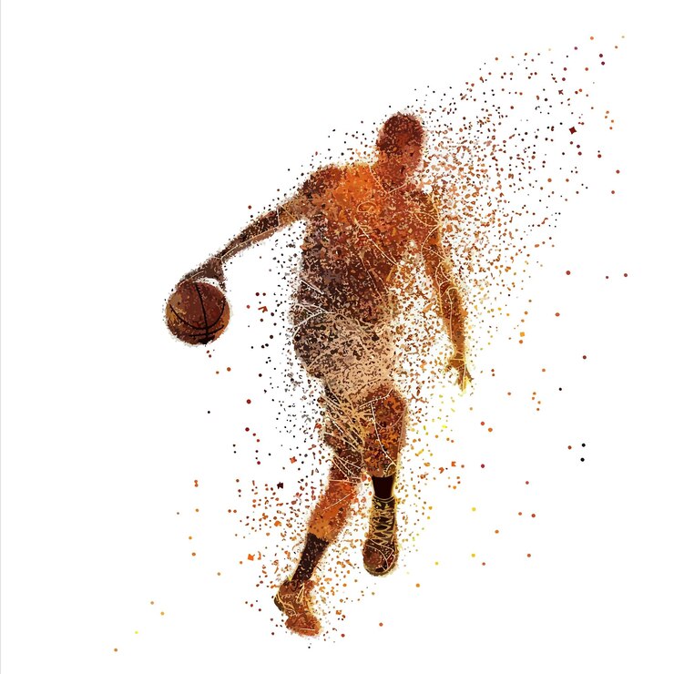 Vector basketbalspeler_van_deeltjesvector