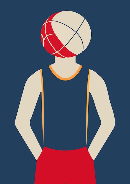 Vector basketbalspeler