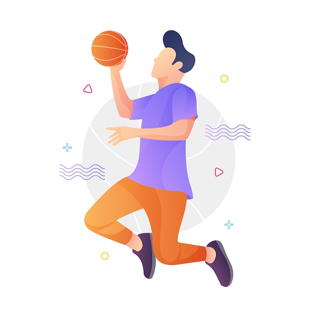 Basketbalsport, illustratieconcept